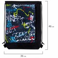Мешок для обуви ЮНЛАНДИЯ с ручками, боковой карман на молнии, 46х36 см, "Graffiti", 272408 272408
