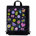 Мешок для обуви ЮНЛАНДИЯ с ручками, боковой карман на молнии, 46х36 см, "Patches", 272406 272406