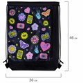 Мешок для обуви ЮНЛАНДИЯ с ручками, боковой карман на молнии, 46х36 см, "Patches", 272406 272406