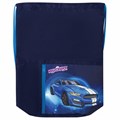 Мешок для обуви ЮНЛАНДИЯ, карман на молнии, 33х42 см, "Blue Car", 270407 270407
