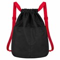 Рюкзак спортивный мешок HEIKKI PACK (ХЕЙКИ), 2 отделенения, увеличенный объем, 40х35 см, черно-красный, 272420 272420