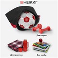 Рюкзак спортивный мешок HEIKKI PACK (ХЕЙКИ), 2 отделенения, увеличенный объем, 40х35 см, черно-красный, 272420 272420
