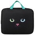 Папка на молнии с ручками А4, мешок для обуви 42х33 см, пенал 20х10 см, "Black cat" НАБОР BRAUBERG, 271434 271434
