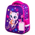 Ранец BRAUBERG FIT, 2 отделения, "Playing kitty", 3D-панель, 38х27х14 см, 270615 270615