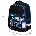 Ранец BRAUBERG FIT, 2 отделения, "Super car", 38х27х14 см, 272024 272024