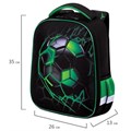 Ранец BRAUBERG KIDS START, 1 отделение, 2 кармана, "Green ball", 35х26х13 см, 272092 272092
