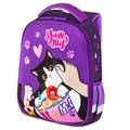Ранец BRAUBERG KIDS START, 1 отделение, 2 кармана, "Sweet cheeks", велюровая панель, 35х26х13см, 272093 272093