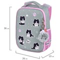 Ранец BRAUBERG LIGHT, 1 отделение, с брелоком, "Cat patches", плюшевые нашивки, 36х26х13 см, 272030 272030