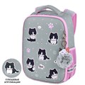 Ранец BRAUBERG LIGHT, 1 отделение, с брелоком, "Cat patches", плюшевые нашивки, 36х26х13 см, 272030 272030