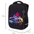 Ранец BRAUBERG LIGHT, 1 отделение, с брелоком, "Neon drift", 36х26х13 см, 272027 272027
