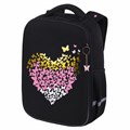 Ранец BRAUBERG LIGHT, 1 отделение, с брелоком, "Shining heart", фольгированная печать, 36х26х13 см, 272029 272029