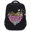 Ранец BRAUBERG LIGHT, 1 отделение, с брелоком, "Shining heart", фольгированная печать, 36х26х13 см, 272029 272029