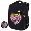 Ранец BRAUBERG LIGHT, 1 отделение, с брелоком, "Shining heart", фольгированная печать, 36х26х13 см, 272029 272029