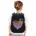 Ранец BRAUBERG LIGHT, 1 отделение, с брелоком, "Shining heart", фольгированная печать, 36х26х13 см, 272029 272029