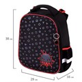 Ранец BRAUBERG LUMINOUS, 2 отделения, с брелоком, "Danger", СВЕТЯЩИЙСЯ РИСУНОК, 38х29х16 см, 272069 272069