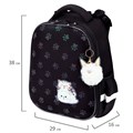 Ранец BRAUBERG LUMINOUS, 2 отделения, с брелоком, "Paws", СВЕТЯЩИЙСЯ РИСУНОК, 38х29х16 см, 271366 271366