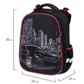 Ранец BRAUBERG PREMIUM, 2 отделения, с брелком, "City car", LED ЛАМПОЧКИ, 38х29х16 см, 271356 271356