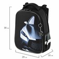 Ранец BRAUBERG PREMIUM, 2 отделения, с брелком, "Fast car", 38х29х16 см, 270600 270600