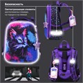 Ранец BRAUBERG PREMIUM, 2 отделения, с брелком, "Neon cat", 38х29х16 см, 271352 271352