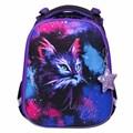 Ранец BRAUBERG PREMIUM, 2 отделения, с брелком, "Neon cat", 38х29х16 см, 271352 271352