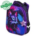 Ранец BRAUBERG PREMIUM, 2 отделения, с брелком, "Neon cat", 38х29х16 см, 271352 271352