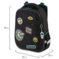 Ранец BRAUBERG PREMIUM, 2 отделения, с брелком, "Space mission", LED ЛАМПОЧКИ, 38х29х16 см, 270599 270599