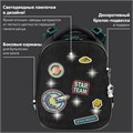 Ранец BRAUBERG PREMIUM, 2 отделения, с брелком, "Space mission", LED ЛАМПОЧКИ, 38х29х16 см, 270599 270599