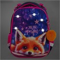 Ранец BRAUBERG PREMIUM, 2 отделения, с брелоком, "Cute fox", LED-ЛАМПОЧКИ, 38х29х16 см, 272019 272019