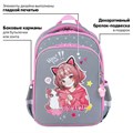Ранец BRAUBERG QUADRO, 3 отделения, с брелком, "Anime friends", 37х28х18 см, 272022 272022