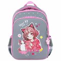 Ранец BRAUBERG QUADRO, 3 отделения, с брелком, "Anime friends", 37х28х18 см, 272022 272022
