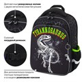 Ранец BRAUBERG QUADRO, 3 отделения, с брелком, "Tyrannosaur", светящийся рисунок, 37х28х18 см, 272021 272021