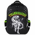 Ранец BRAUBERG QUADRO, 3 отделения, с брелком, "Tyrannosaur", светящийся рисунок, 37х28х18 см, 272021 272021