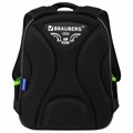 Ранец BRAUBERG QUADRO, 3 отделения, с брелком, "Tyrannosaur", светящийся рисунок, 37х28х18 см, 272021 272021