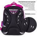 Ранец BRAUBERG QUADRO, 3 отделения, с брелоком, "Black cat", 37х28х18 см, 271358 271358