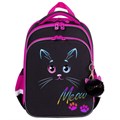 Ранец BRAUBERG QUADRO, 3 отделения, с брелоком, "Black cat", 37х28х18 см, 271358 271358