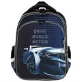 Ранец BRAUBERG QUADRO, 3 отделения, с брелоком, "Sport car", LED-ЛАМПОЧКИ, 37х28х18 см, 271359 271359
