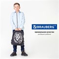 Ранец BRAUBERG SHINY, 2 отделения, с брелком, "Savage lion", светящийся рисунок, 38х28х14 см, 272039 272039