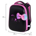 Ранец BRAUBERG SHINY, 2 отделения, с брелком, "Smiling cat", 38х28х14 см, 272040 272040