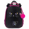 Ранец BRAUBERG SHINY, 2 отделения, с брелоком, "Glad to be cat", 38х28х14 см, 271382 271382