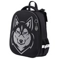 Ранец BRAUBERG SHINY, 2 отделения, с брелоком, "Husky", СВЕТЯЩИЙСЯ РИСУНОК, 38х28х14 см, 271383 271383