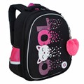 Ранец GRIZZLY анатомическая спинка, c брелоком, для девочек, COOL, 36х28х20 см, RAz-486-4/1 272787