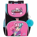 Ранец GRIZZLY анатомическая спинка, с мешком для обуви, для девочек, LIKE, 33х25х13 см, RAm-484-6/1 272780