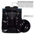 Ранец ПИФАГОР BASIC, 1 отделение, 3 кармана, эргономичная спинка, "Angry shark", 35х28х18 см, 272044 272044