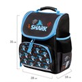 Ранец ПИФАГОР BASIC, 1 отделение, 3 кармана, эргономичная спинка, "Angry shark", 35х28х18 см, 272044 272044