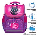 Ранец ПИФАГОР BASIC, с эргономичной спинкой, "Black kitten", 35х28х18 см, 270681 270681