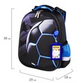 Ранец ЮНЛАНДИЯ EXTRA с дополнительным объемом, 2 отделения, "Soccer ball", 38х29х18 см, 270677 270677