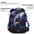 Ранец ЮНЛАНДИЯ EXTRA с дополнительным объемом, 2 отделения, "Soccer ball", 38х29х18 см, 270677 270677