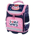 Ранец ЮНЛАНДИЯ WISE, 1 отделение, 3 кармана, устойчивое дно, "Donut worry", 37x29х15 см, 272073 272073