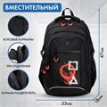 Рюкзак BRAUBERG CONTENT универсальный, 3 отделения, светоотражающий принт, "Figures", 47х33х18 см, 270765 270765