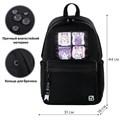 Рюкзак BRAUBERG FASHION CITY, универсальный, "Anime Cats", черный, 44х31х16 см, 229965 229965